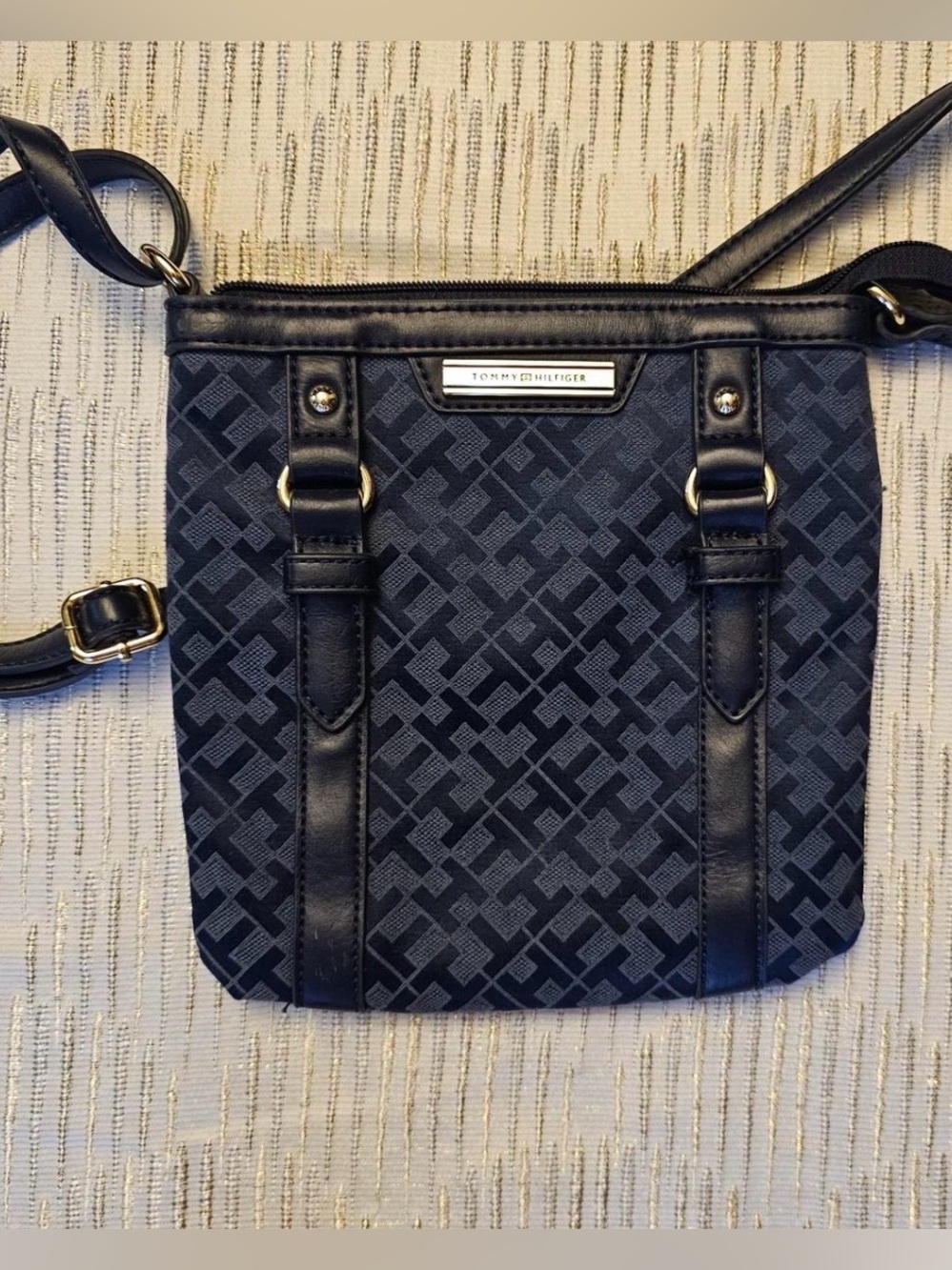 Tommy Hilfiger Dark Blue Logo Jacquard Crossbody